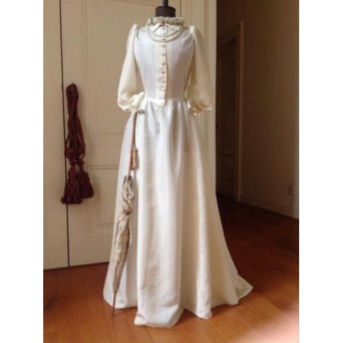 Antieke jurk oude Franse brocante trouwjurk sale!! 250.00