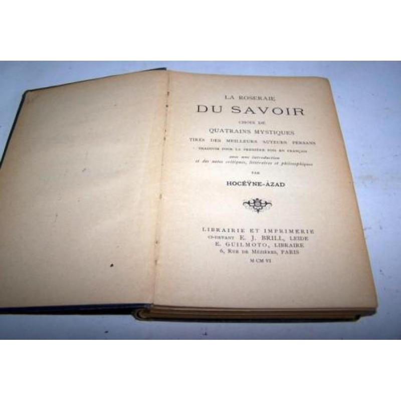 Roseraie du Savoir-Hocèyne-Azad. 1Eedruk (Frans) 1906. Igs.