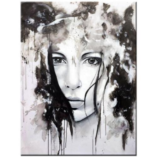 d911 Dame olieverf schilderij 90x120cm