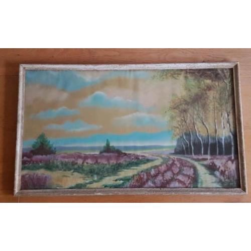 Pastel 1946 F. H. Nieuwenhuijzen Nederlands landschap heide