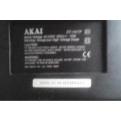 Te koop Akai draagbare kleuren televisie met beugel!