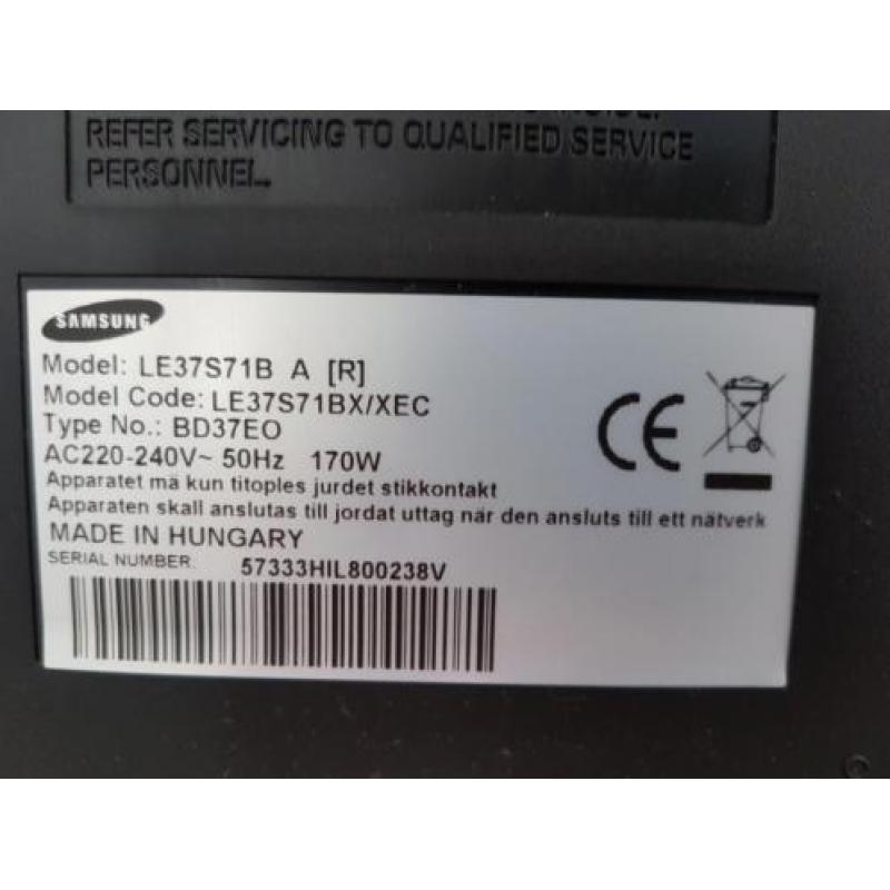 Samsung 37"inch Televisie HD. Onbeschadigd en perfect beeld
