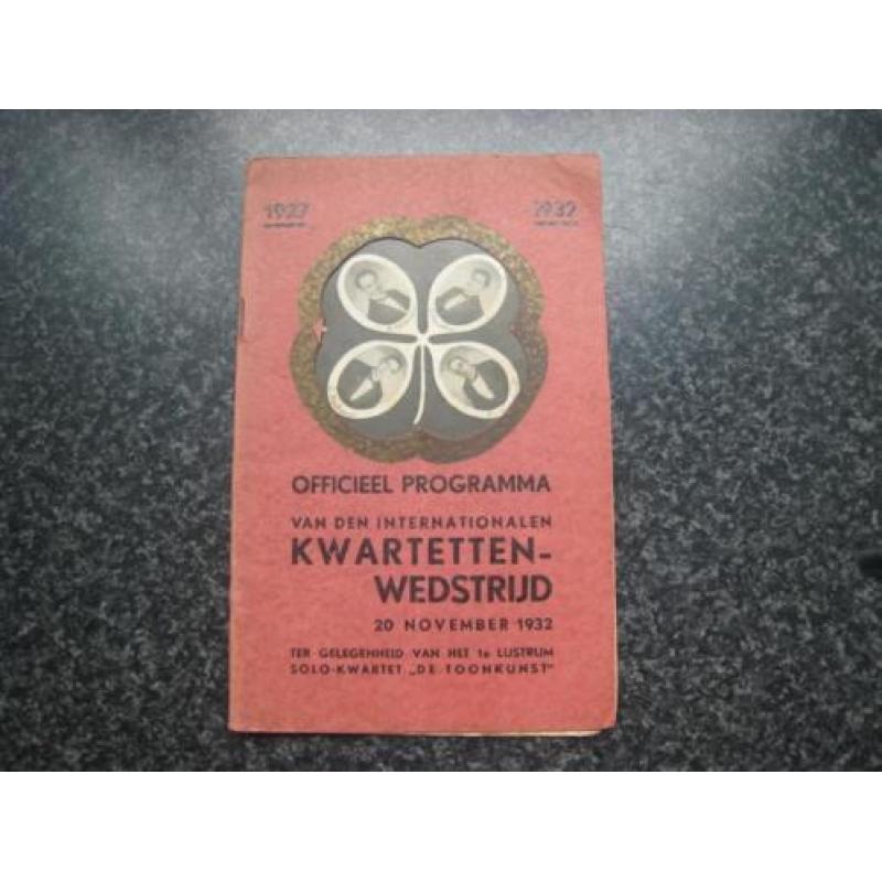 Programma-kwartetten wedstrijd eindhoven-de toonkunst-1932