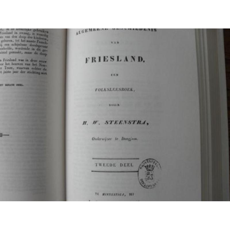Geschiedenis van friesland door h.w.steenstra