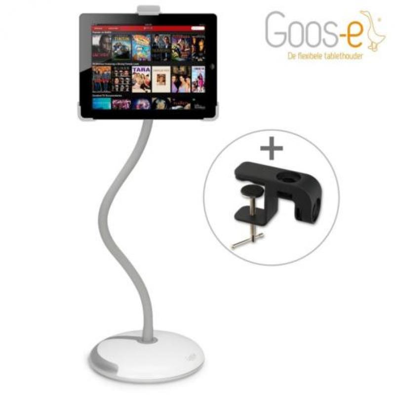 Goos-e flexibele iPad & tablethouder - Compleet - Wit