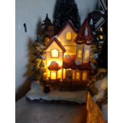 Kerstdorp,Ski chalet 20x20x18 en kerstdorp huis 20x20x10