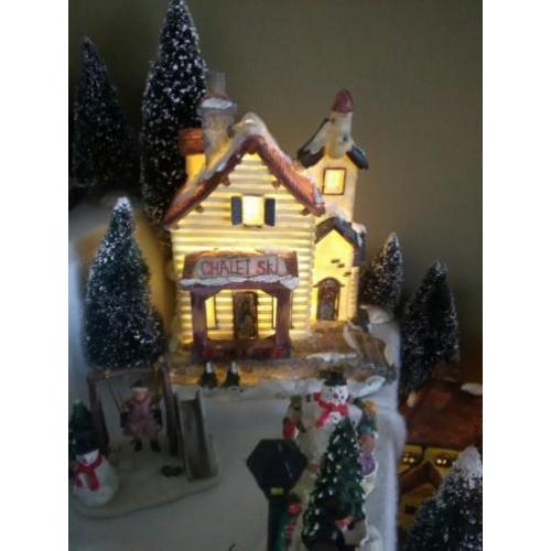 Kerstdorp,Ski chalet 20x20x18 en kerstdorp huis 20x20x10