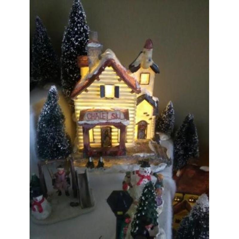 Kerstdorp,Ski chalet 20x20x18 en kerstdorp huis 20x20x10