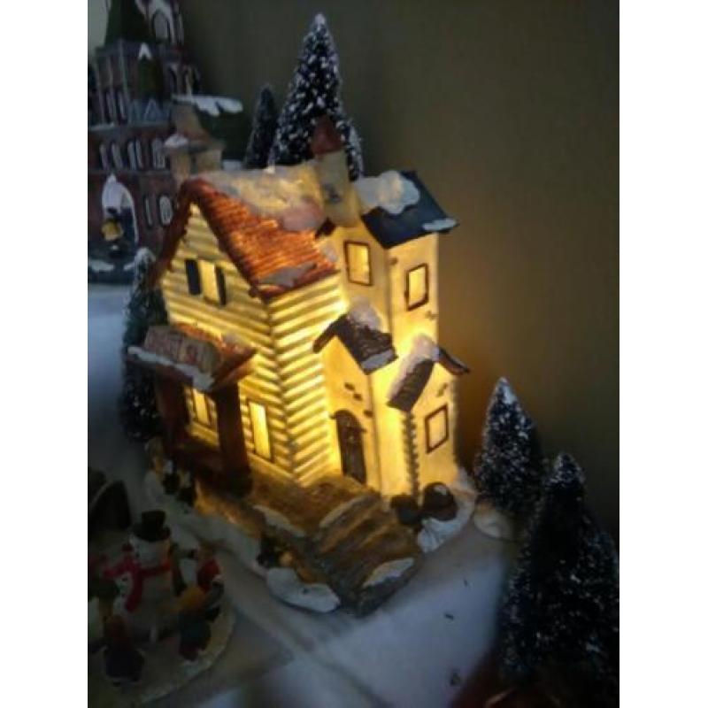 Kerstdorp,Ski chalet 20x20x18 en kerstdorp huis 20x20x10