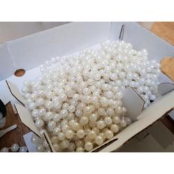 Kerstballen wit, glas