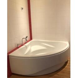 Hoekbad wit 150 x 150