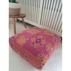 Marokkaans vintage Boujaad poef authentiek uit Marokko