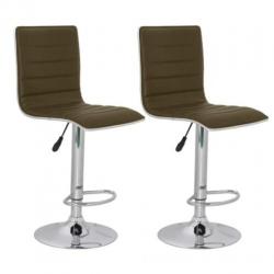 vidaXL Barkrukken Orlando bruin 41x47,5x95-116 cm 2 st