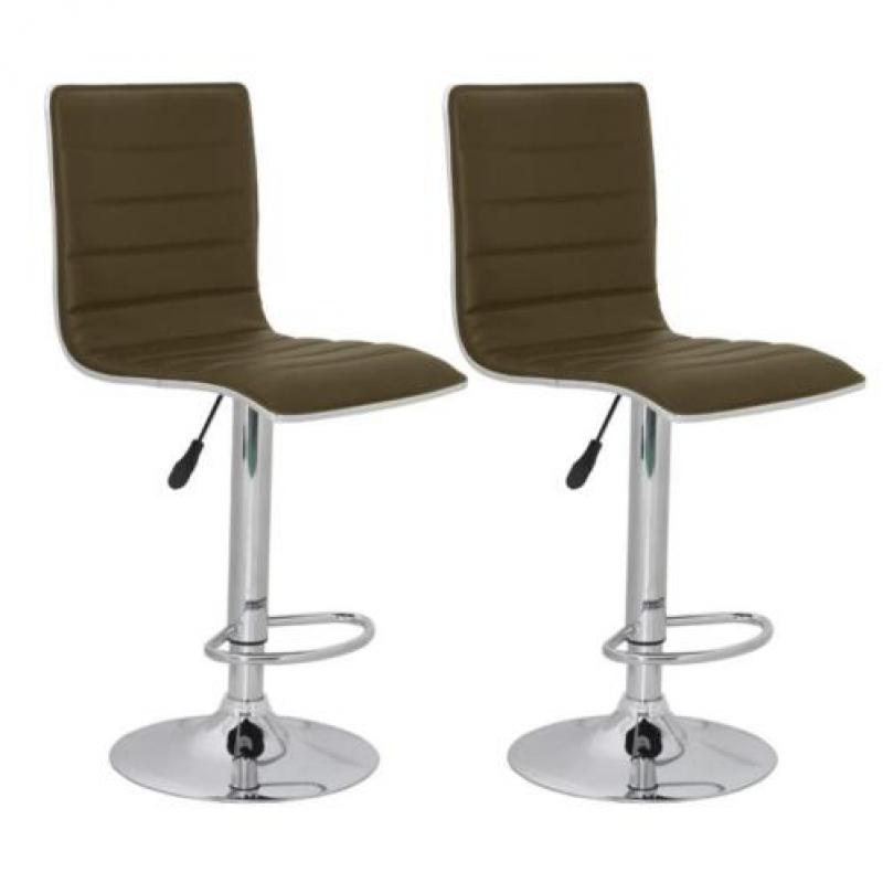 vidaXL Barkrukken Orlando bruin 41x47,5x95-116 cm 2 st