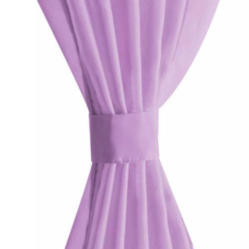 vidaXL Gordijnen voile 140x175 cm lila 2 st
