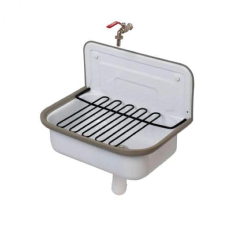 Uitstortgootsteen Plieger Pack Compleet Wit (incl kraan s...