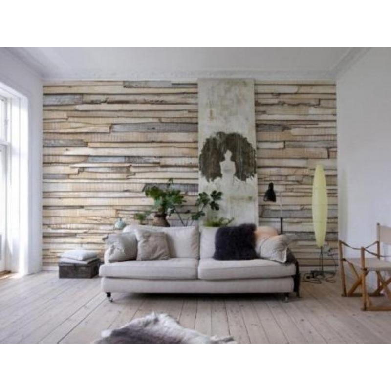Hout Steigerhout Vliesbehang Fotobehang 368×254 8N-920