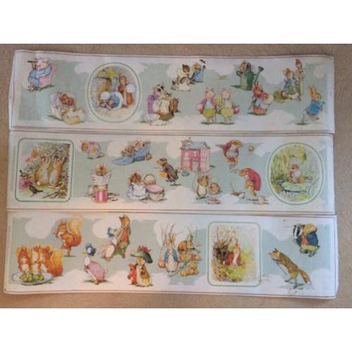 Beatrix Potter behangrand, 3 delen