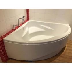 Hoekbad wit 150 x 150