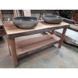 badkamermeubel betoncire blad barnwood wrakhouten lade