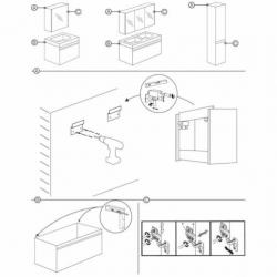 Badmeubelset Differnz Shout 60x49x45 cm Wit (Incl verlich...
