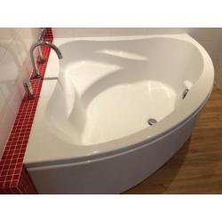 Hoekbad wit 150 x 150