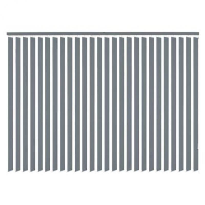 vidaXL Verticale jaloezie grijs stof 180x250