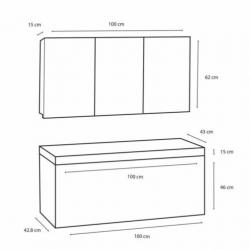 Badmeubelset Differnz The Collection 100x43x61 cm Zwart/Z...