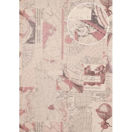 Grafisch behang Atlas SIG-586-4 vliesbehang glad in maritiem