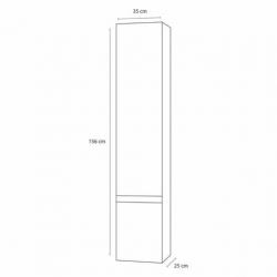 Badkamerkast Differnz Shout 156x35x25 cm Zwart (Links dra...