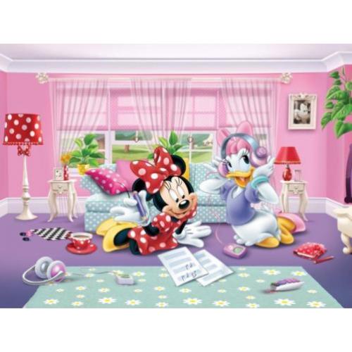 Minnie Mouse en Katrien fotobehang XL Minnie behang
