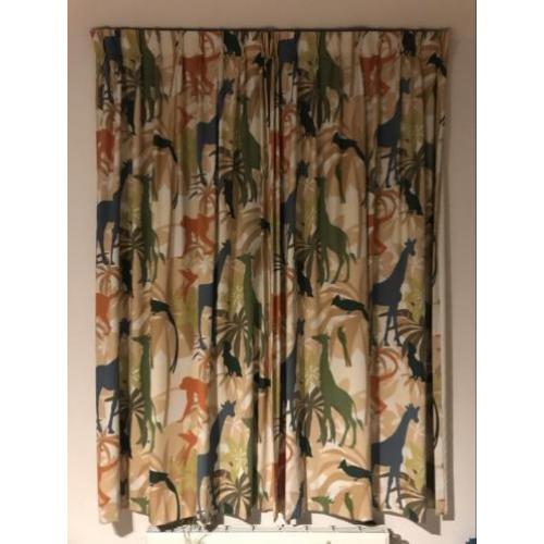 3 x verduist. Glow-in-the-dark jungle gordijnen kinderkamer