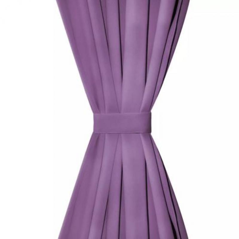 vidaXL Micro-satijnen gordijnen met lussen 140x175 cm lila 2