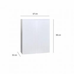 Kolomkast Sanicare Q7 2-Deurs Soft-Closing Greeploos 90x6...