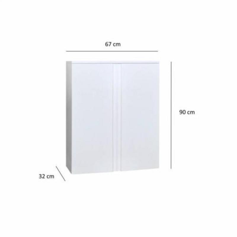 Kolomkast Sanicare Q7 2-Deurs Soft-Closing Greeploos 90x6...