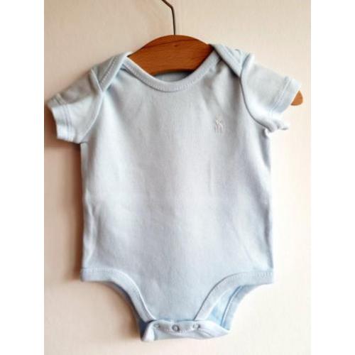 Nieuwe lichtblauwe Ralph Lauren romper maat 50-56