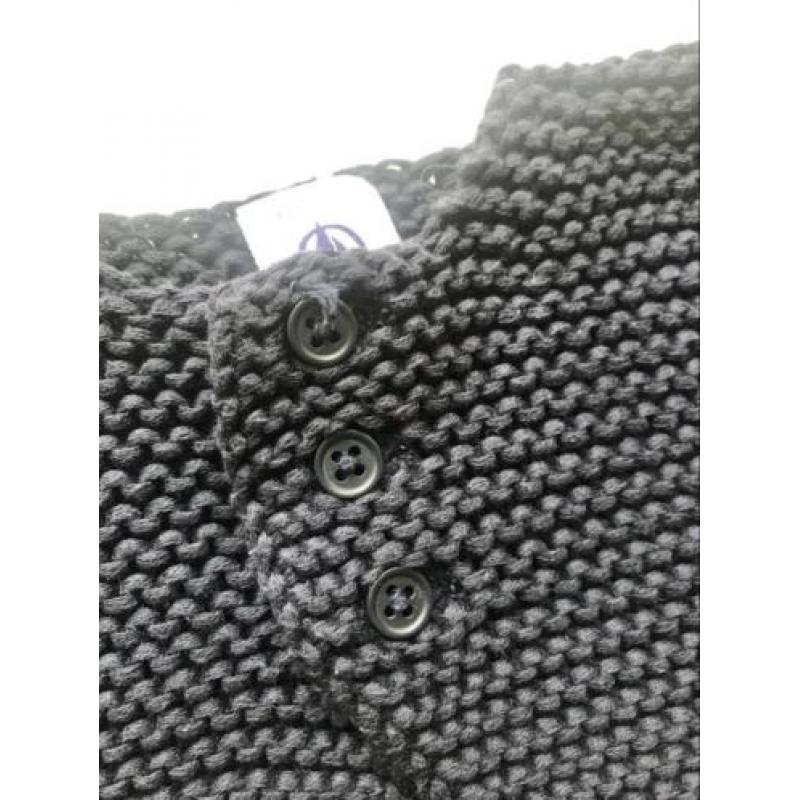 Klassiek vestje Petit Bateau donkerblauw 54 cm 0-3 maanden
