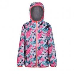 Regatta Printed Lever softshell jack roze (kids) maat 116