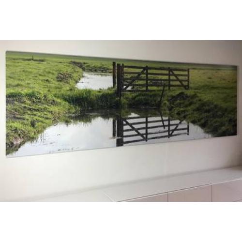 Foto verlijmd achter acrylaat 70x160 cm